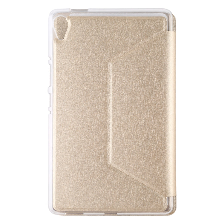 For Huawei MediaPad M6 8.4 TPU Silk Texture Horizontal Flip Leather Case with Three-Folding Holder