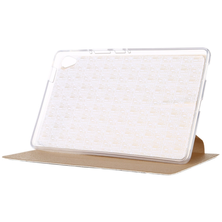 For Huawei MediaPad M6 8.4 TPU Silk Texture Horizontal Flip Leather Case with Three-Folding Holder