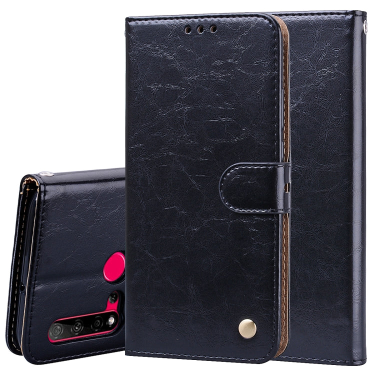 For Huawei P20 Lite (2019) / Nova 5i Business Style Oil Wax Texture Horizontal Flip Leather Case with Holder & Card Slots & Wallet