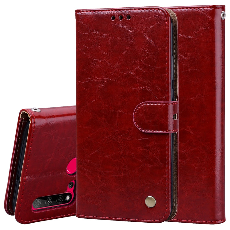 For Huawei P20 Lite (2019) / Nova 5i Business Style Oil Wax Texture Horizontal Flip Leather Case with Holder & Card Slots & Wallet