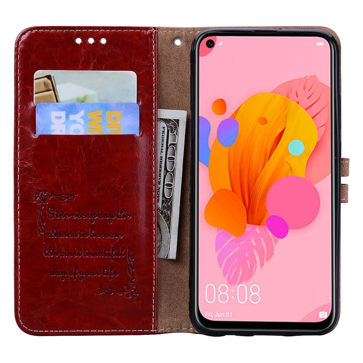 For Huawei P20 Lite (2019) / Nova 5i Business Style Oil Wax Texture Horizontal Flip Leather Case with Holder & Card Slots & Wallet