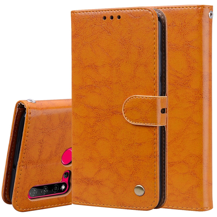 For Huawei P20 Lite (2019) / Nova 5i Business Style Oil Wax Texture Horizontal Flip Leather Case with Holder & Card Slots & Wallet