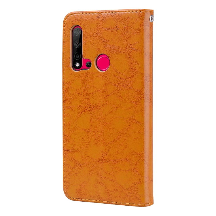 For Huawei P20 Lite (2019) / Nova 5i Business Style Oil Wax Texture Horizontal Flip Leather Case with Holder & Card Slots & Wallet