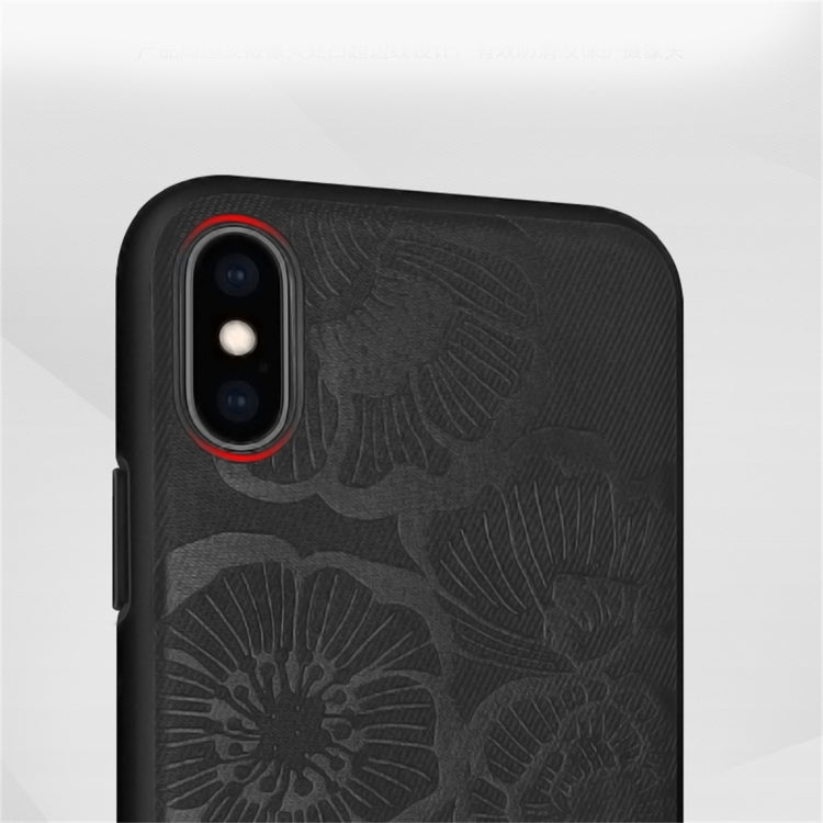 For iPhone X / XS RAIGOR INVERSE STEREO PRINTING Series PU+TPU Protective Case