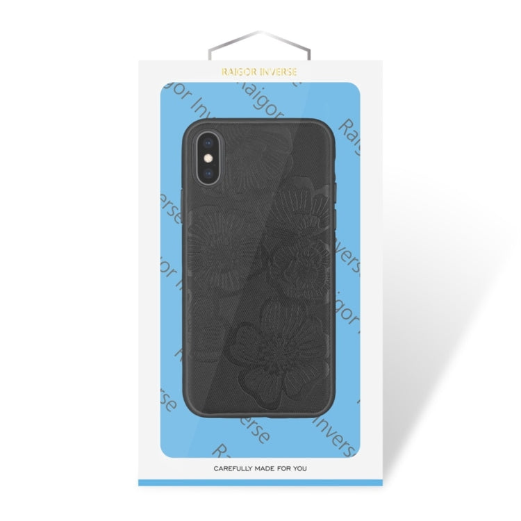 For iPhone X / XS RAIGOR INVERSE STEREO PRINTING Series PU+TPU Protective Case
