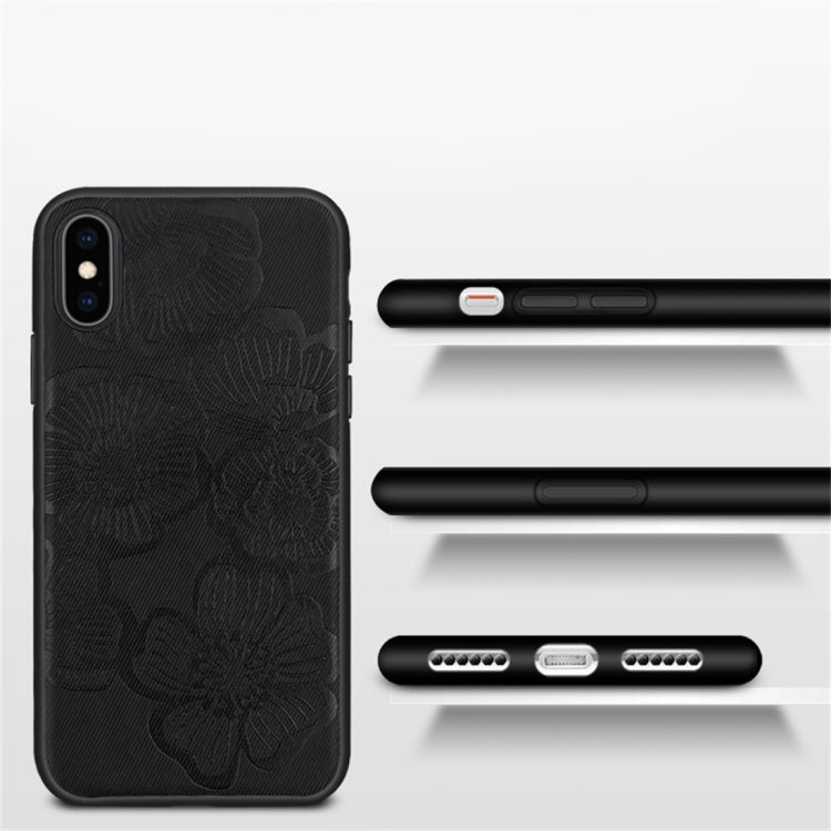 For iPhone X / XS RAIGOR INVERSE STEREO PRINTING Series PU+TPU Protective Case