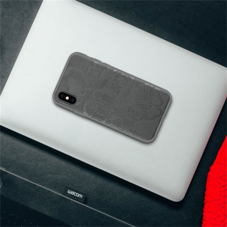 For iPhone X / XS RAIGOR INVERSE STEREO PRINTING Series PU+TPU Protective Case