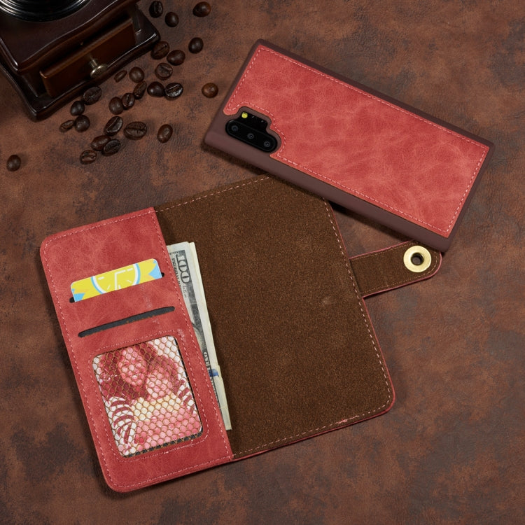 For Galaxy Note10+ Retro Magnetic Detachable Horizontal Flip Leather Case, with Card Slots & Wallet & Photo Frame