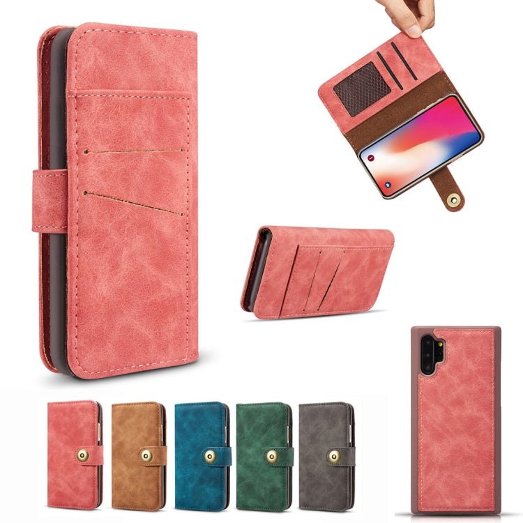 For Galaxy Note10+ Retro Magnetic Detachable Horizontal Flip Leather Case, with Card Slots & Wallet & Photo Frame