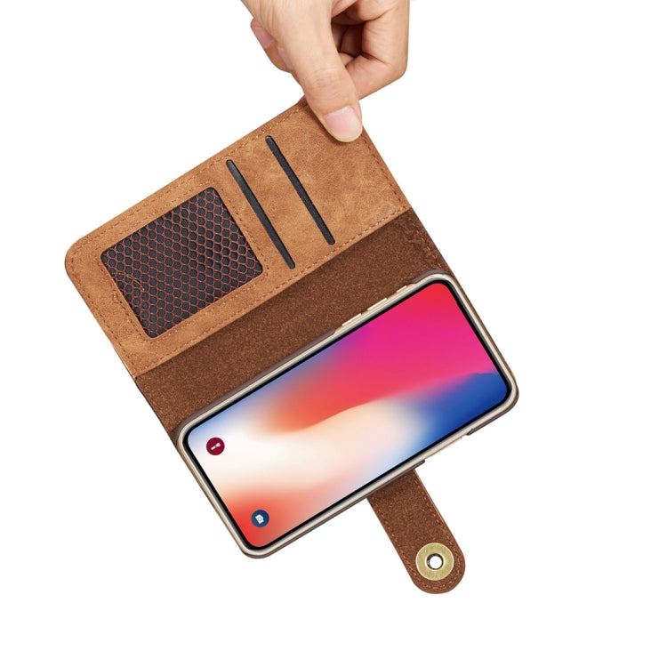 For Galaxy Note10+ Retro Magnetic Detachable Horizontal Flip Leather Case, with Card Slots & Wallet & Photo Frame