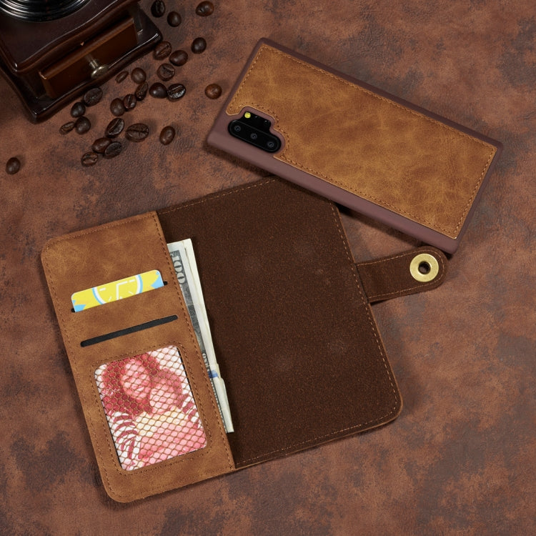 For Galaxy Note10+ Retro Magnetic Detachable Horizontal Flip Leather Case, with Card Slots & Wallet & Photo Frame