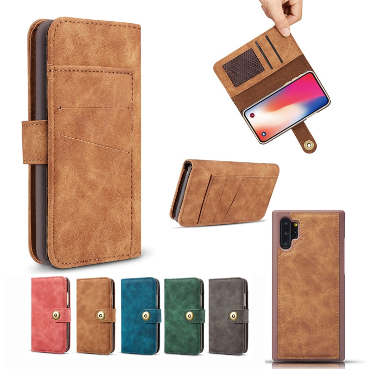For Galaxy Note10+ Retro Magnetic Detachable Horizontal Flip Leather Case, with Card Slots & Wallet & Photo Frame