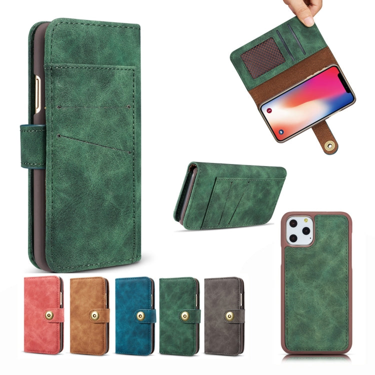 For iPhone 11 Pro Retro Magnetic Detachable Horizontal Flip Leather Case, with Card Slots & Wallet & Photo Frame