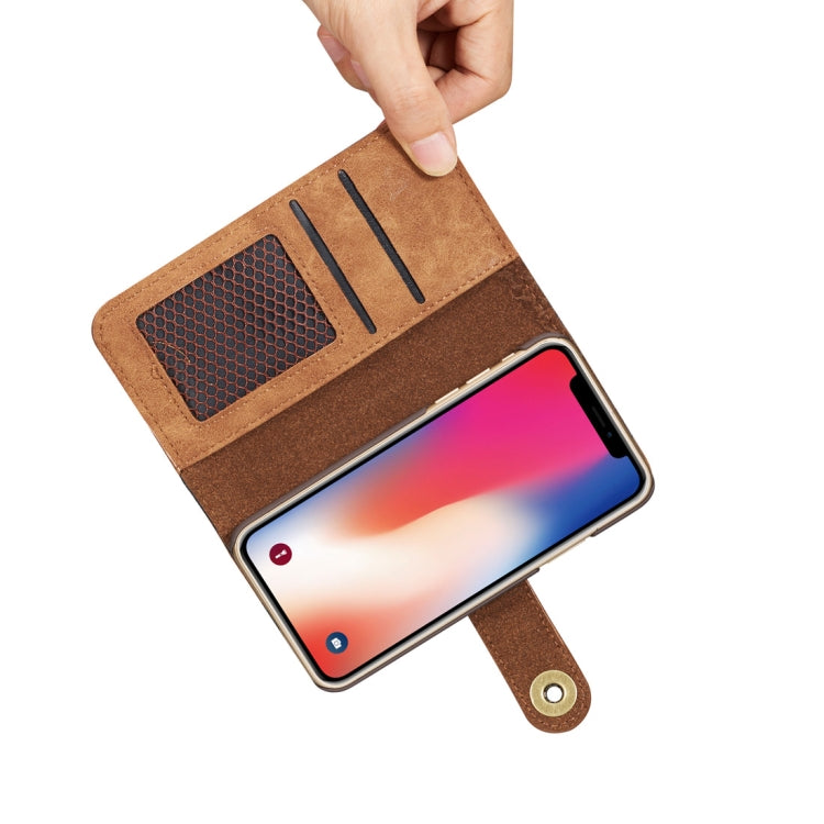 For iPhone 11 Retro Magnetic Detachable Horizontal Flip Leather Case with Card Slots & Wallet & Photo Frame