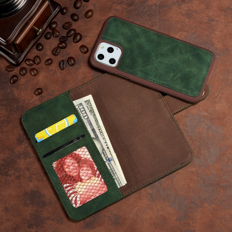 For iPhone 11 Retro Magnetic Detachable Horizontal Flip Leather Case with Card Slots & Wallet & Photo Frame