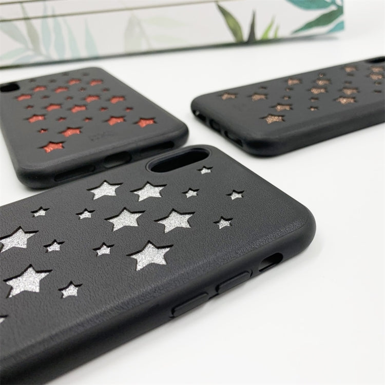 For iPhone X / XS RAIGOR INVERSE BABYSBREATH Series Glitter PU Leather Protective Case