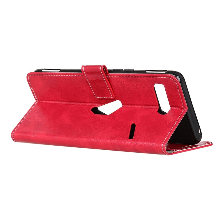 For Asus ROG Phone II ZS660KL Retro Crazy Horse Texture Horizontal Flip Leather Case with Holder & Card Slots & Wallet & Photo Frame
