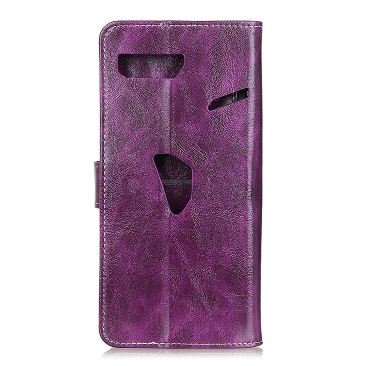 For Asus ROG Phone II ZS660KL Retro Crazy Horse Texture Horizontal Flip Leather Case with Holder & Card Slots & Wallet & Photo Frame