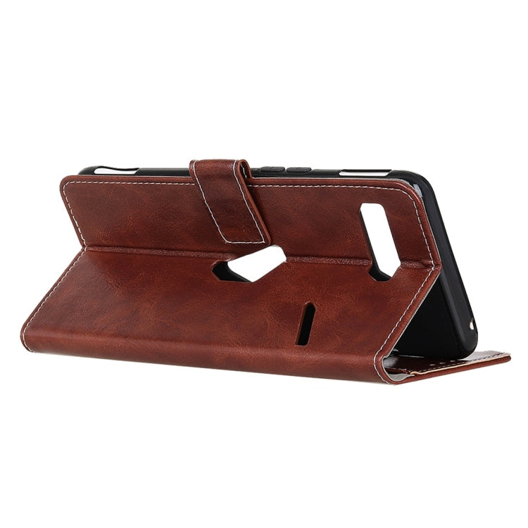 For Asus ROG Phone II ZS660KL Retro Crazy Horse Texture Horizontal Flip Leather Case with Holder & Card Slots & Wallet & Photo Frame