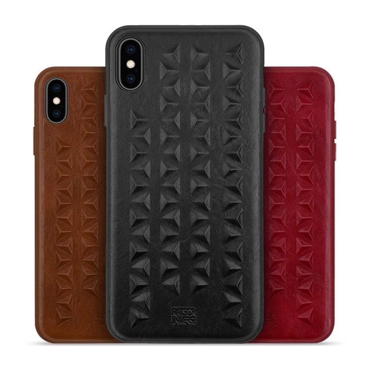 For iPhone X / XS RAIGOR INVERSE MANJAZ Series 3D Embossed Pattern Protective Case