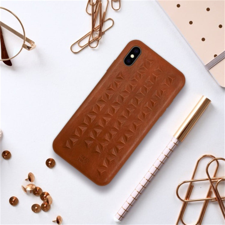 For iPhone X / XS RAIGOR INVERSE MANJAZ Series 3D Embossed Pattern Protective Case
