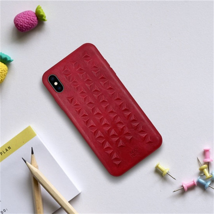 For iPhone X / XS RAIGOR INVERSE MANJAZ Series 3D Embossed Pattern Protective Case