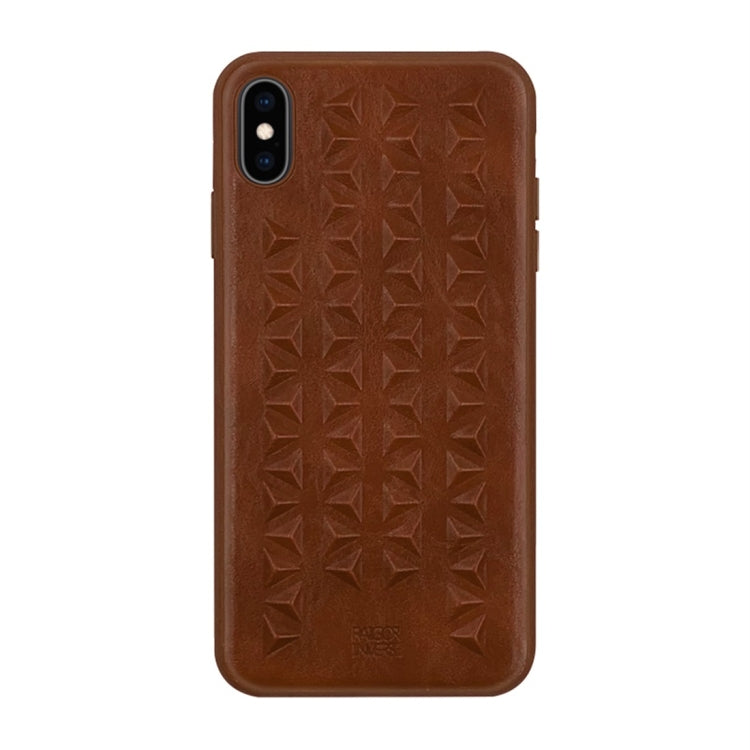 For iPhone XS Max RAIGOR INVERSE MANJAZ Series 3D Embossed Pattern Protective Case