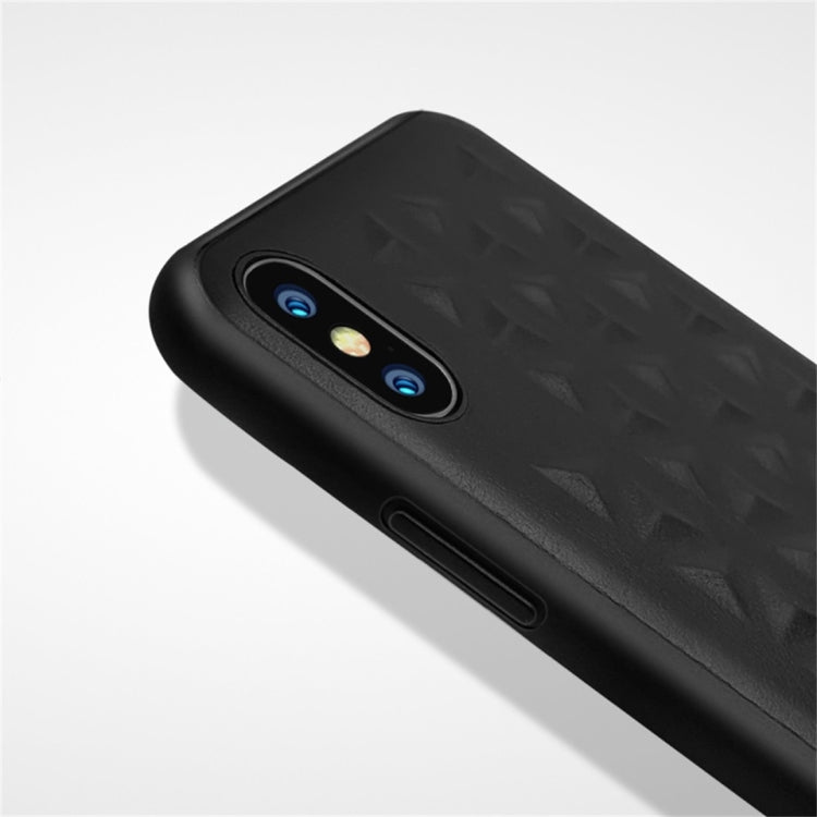 For iPhone XS Max RAIGOR INVERSE MANJAZ Series 3D Embossed Pattern Protective Case