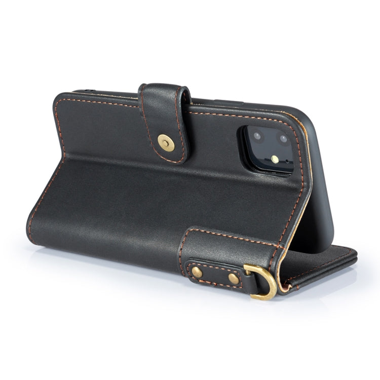 For iPhone 11 Pro Max Cowhide Texture Horizontal Flip Leather Case, with Holder & Card Slots & Wallet & Lanyard