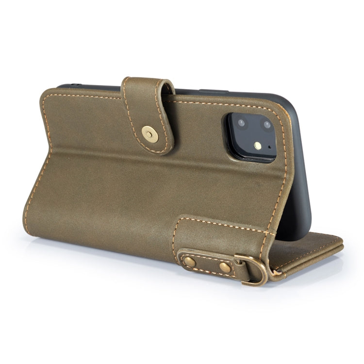 For iPhone 11 Cowhide Texture Horizontal Flip Leather Case, with Holder & Card Slots & Wallet & Lanyard