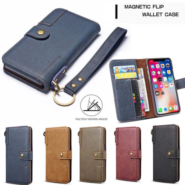 For iPhone 11 Cowhide Texture Horizontal Flip Leather Case, with Holder & Card Slots & Wallet & Lanyard
