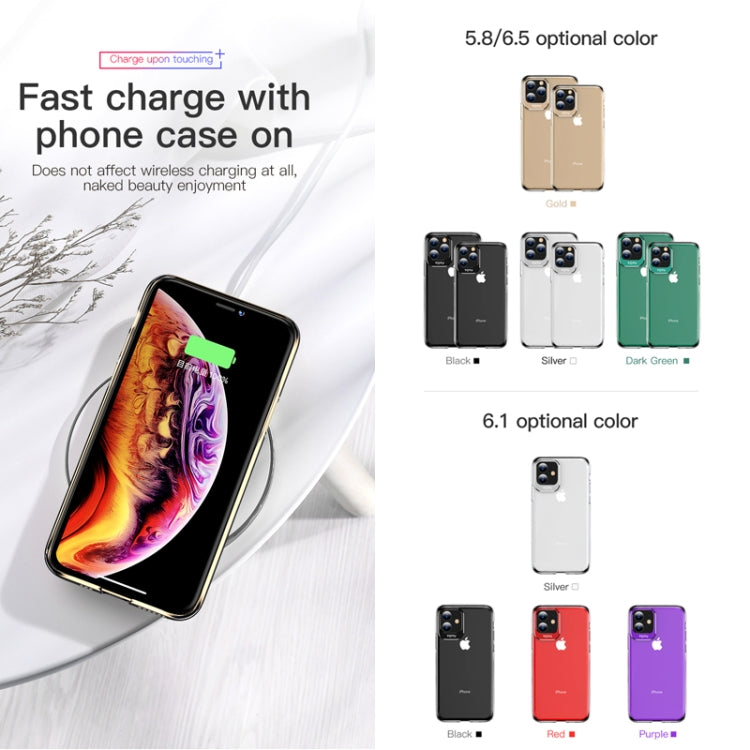 For iPhone 11 Pro TOTUDESIGN Clear Crystal Series Metal + PC Protective Case