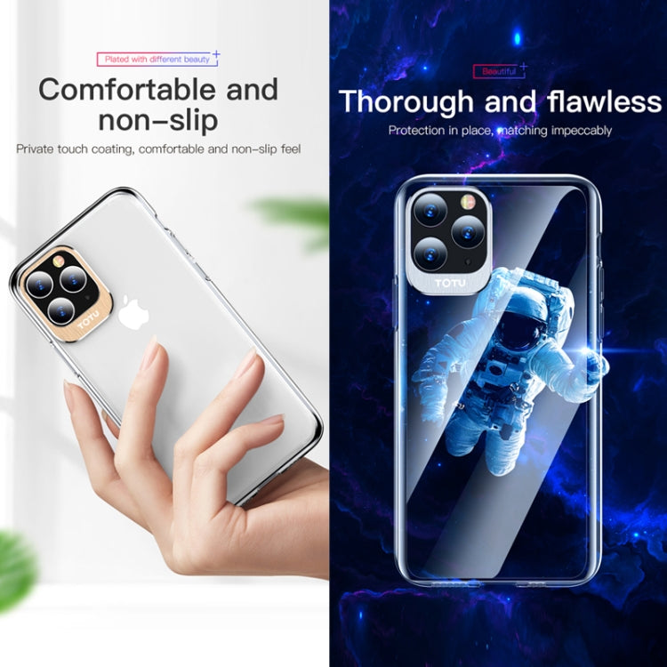 For iPhone 11 Pro Max TOTUDESIGN Clear Crystal Series Metal + PC Protective Case