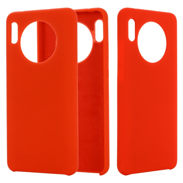 For Huawei Mate 30 Solid Color Liquid Silicone Dropproof Protective Case