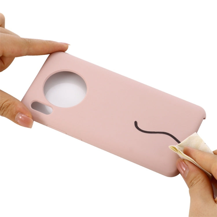 For Huawei Mate 30 Solid Color Liquid Silicone Dropproof Protective Case