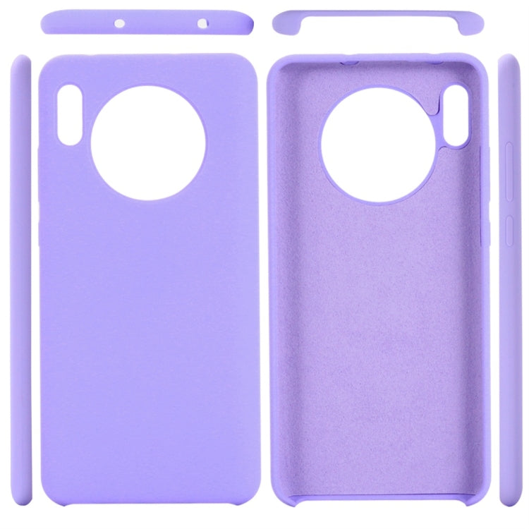 For Huawei Mate 30 Solid Color Liquid Silicone Dropproof Protective Case