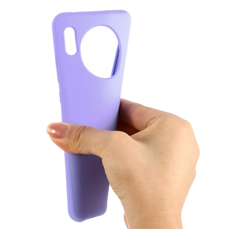 For Huawei Mate 30 Solid Color Liquid Silicone Dropproof Protective Case