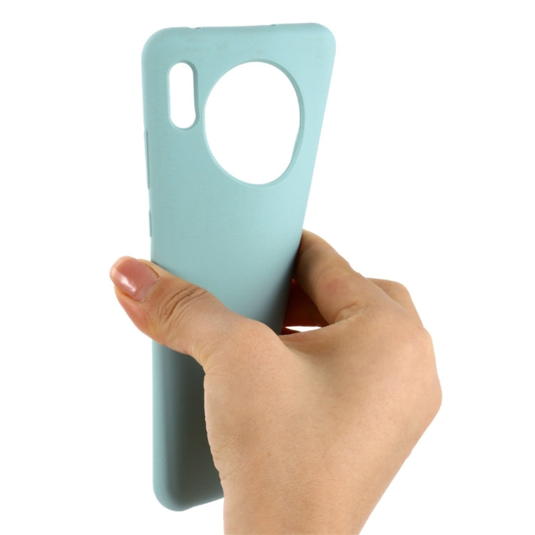 For Huawei Mate 30 Solid Color Liquid Silicone Dropproof Protective Case