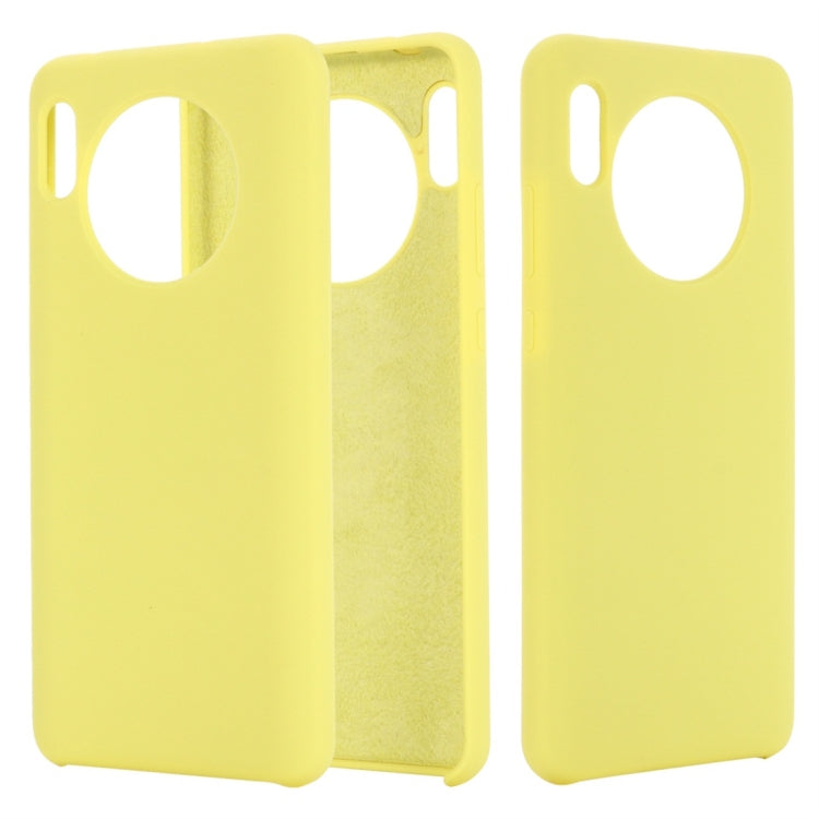 For Huawei Mate 30 Solid Color Liquid Silicone Dropproof Protective Case