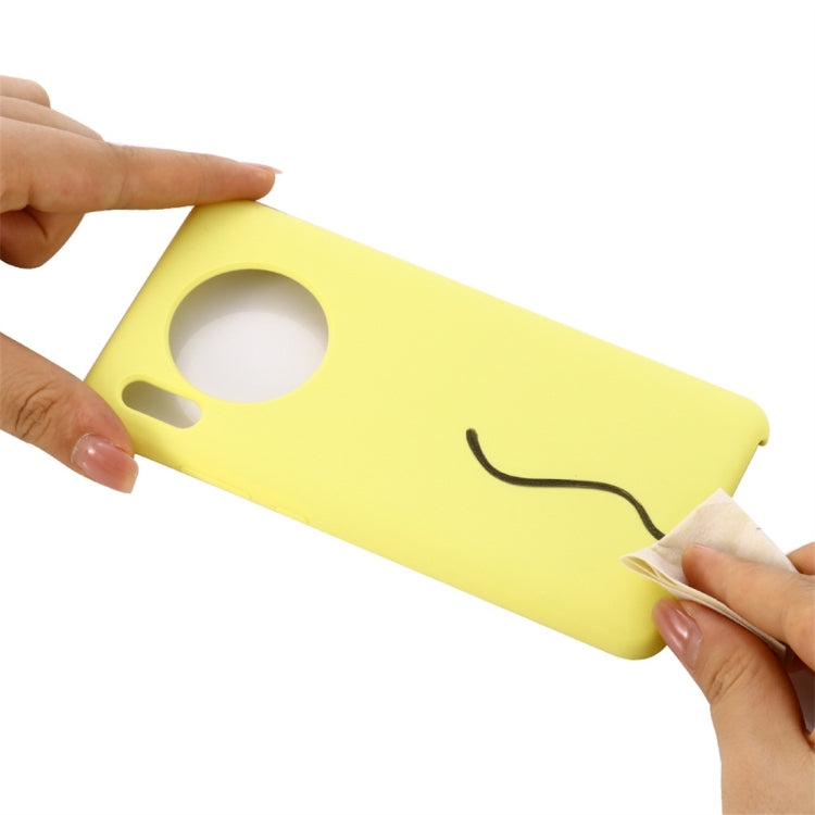 For Huawei Mate 30 Solid Color Liquid Silicone Dropproof Protective Case