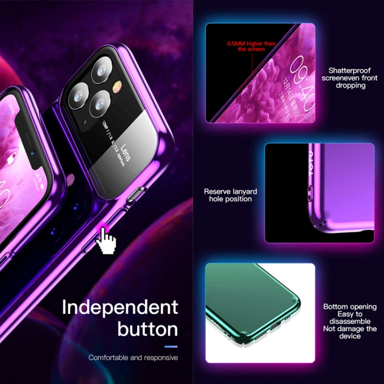 For iPhone 11 TOTUDESIGN Magic Mirror Series Shockproof PC + Glass Protective Case