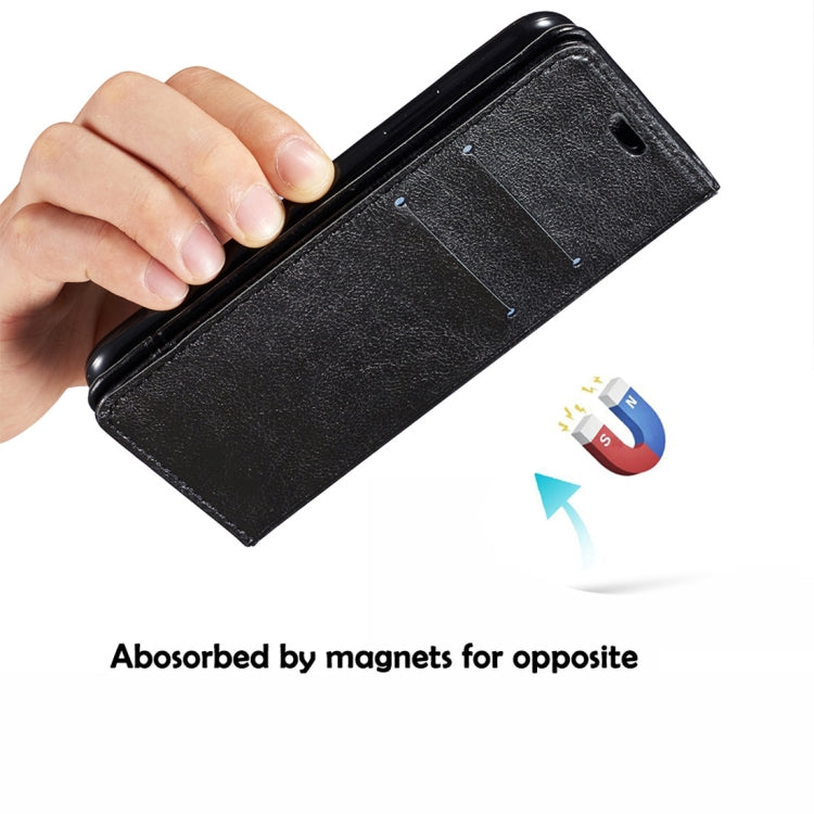 For iPhone 11 Pro Double-sided Absorption Splicing Horizontal Flip Leather Case, with Holder & Card Slots & Lanyard