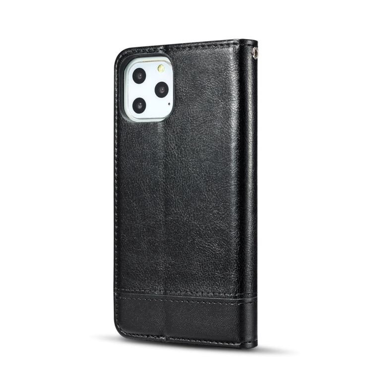 For iPhone 11 Pro Max Double-sided Absorption Splicing Horizontal Flip Leather Case, with Holder & Card Slots & Lanyard