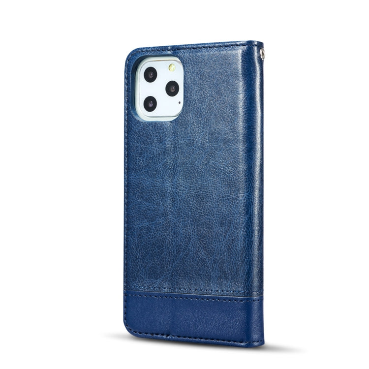 For iPhone 11 Pro Max Double-sided Absorption Splicing Horizontal Flip Leather Case, with Holder & Card Slots & Lanyard
