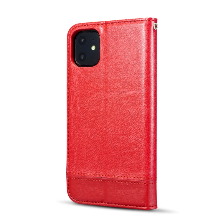 For iPhone 11 Pro Max Double-sided Absorption Splicing Horizontal Flip Leather Case, with Holder & Card Slots & Lanyard