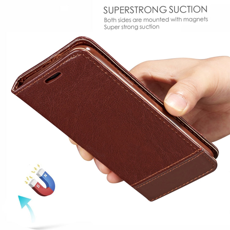For iPhone 11 Pro Max Double-sided Absorption Splicing Horizontal Flip Leather Case, with Holder & Card Slots & Lanyard