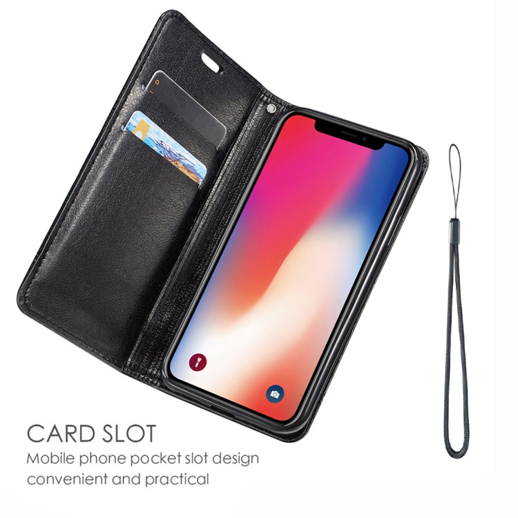 For iPhone 11 Double-sided Absorption Splicing Horizontal Flip Leather Case, with Holder & Card Slots & Lanyard