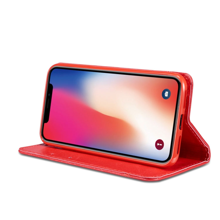 For iPhone 11 Double-sided Absorption Splicing Horizontal Flip Leather Case, with Holder & Card Slots & Lanyard