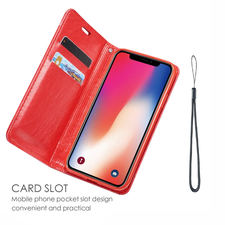 For iPhone 11 Double-sided Absorption Splicing Horizontal Flip Leather Case, with Holder & Card Slots & Lanyard