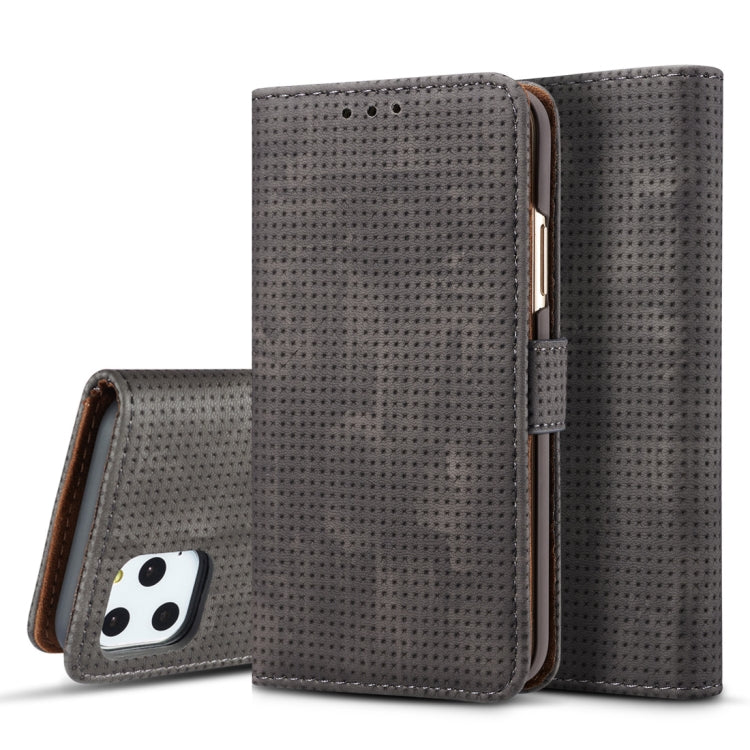 For iPhone 11 Pro Max Mesh Breathable Horizontal Flip Leather Case, with Card Slot & Holder & Wallet & Photo Frame